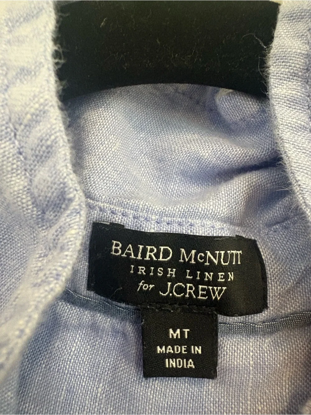 J. Crew Light Blue Button-Front Linen Shirt Dress with Pockets